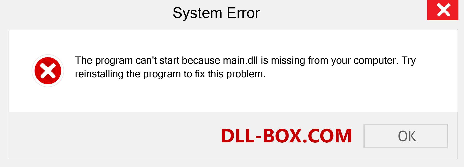  main.dll file is missing?. Download for Windows 7, 8, 10 - Fix  main dll Missing Error on Windows, photos, images